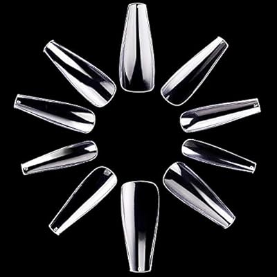 Makartt 500pcs Coffin Nails Long Ballerina False Nail Tips Clear Full Cover Acrylic Nails 10 Sizes For Nail Art And Nail Salon A 02 Buy Online At Best Price In Uae Amazon Ae
