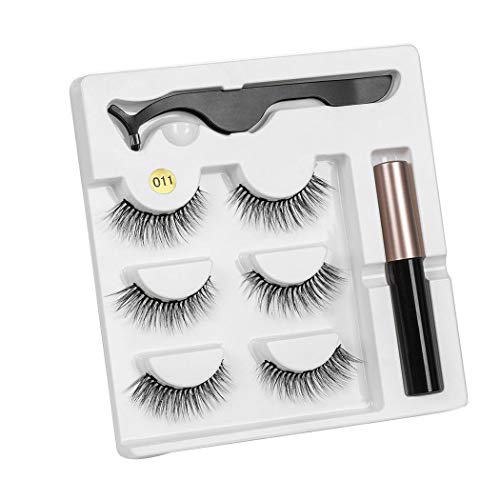 Sandinged Eyeliner Liquid Magnetic False Eyelashes Tweezer Set Eye Lashes Kit Women Makeup Lash Enhancers & Primers