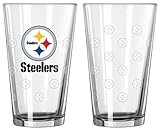 Pittsburgh Steelers Satin Etch Pint Glass Set