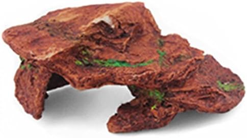 Aomeiter Redstone Tortoise Basking Ramp Step Ledge and Cave Hide-Out Medium Aquarium Resin