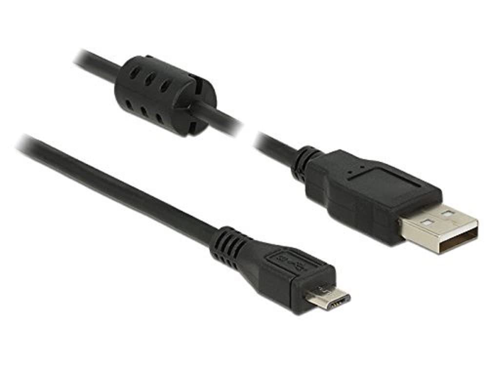 DeLOCK Cable USB 2.0 Type-A Male to USB 2.0 Micro-B Male 1.5 m Black
