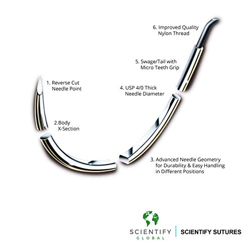 2 Sterile+Suture+Thread+Needle+Veterinary