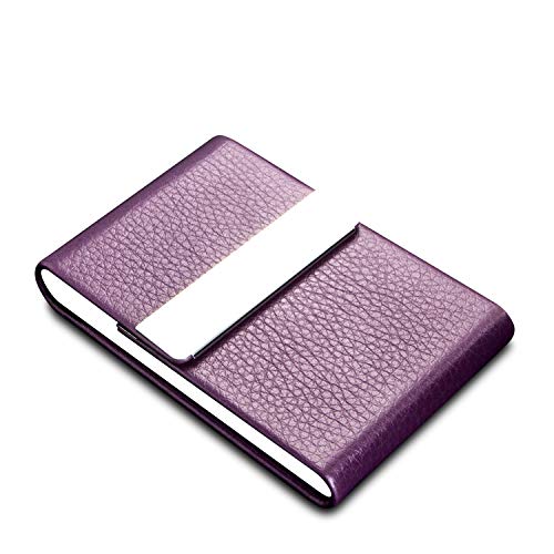 image for Padike PU Leather Business Card Holder for Women Slim Pocket Business 