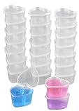 24 Slime Containers with lid, storage containers for soft clay, Foam Ball Storage Containers with Lids for 20g Slimes (45ml)
