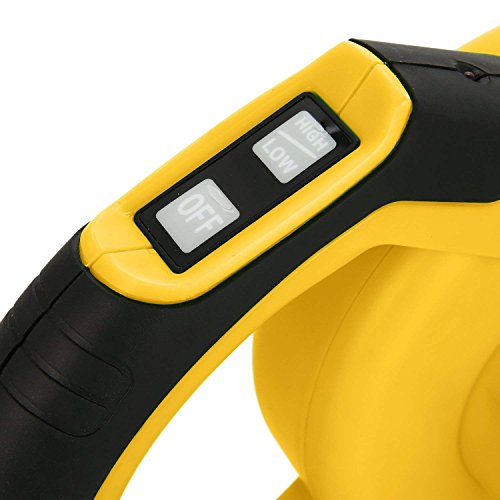 Kaluo Cordless Handheld Blower with Dust Bag, 2Ah 18V Blower for Leaf Dust Blower Vehicle Dryer(US STORAGE) (Yellow-18V)