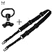 CTOPTIC Two Point Tactical Sling Strap with Quick Release Metal Hooks, Black (Black s)