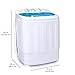 Best Choice Products Portable Compact Mini Twin Tub Laundry Washing Machine and Spin Cycle Dryer w/Hose, 13lbs Load Capacity, Built-In Drain - White/Light Blue