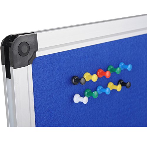 XBoard Large Blue Bulletin Board, 36 x 24 in, Aluminum Framed, Wall Mounted Fabric Message Notice Board for Home Office School - Thumbnail 2