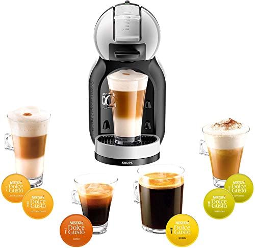 Nescafe Dolce Gusto By Krups Gusto Mini Me Automatic Play And Select Coffee Capsule Machine Grey Black Kp123b40 Amazon De Home Kitchen