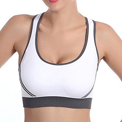 TaiPo Women's Cross Sport Yoga Bra Pad Racer Tank Crop Top Aerobics Dance Vest