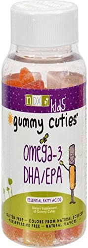 Gummy Cuties Omega 3 Gummy Vitamins DHA & EPA, 60 Count