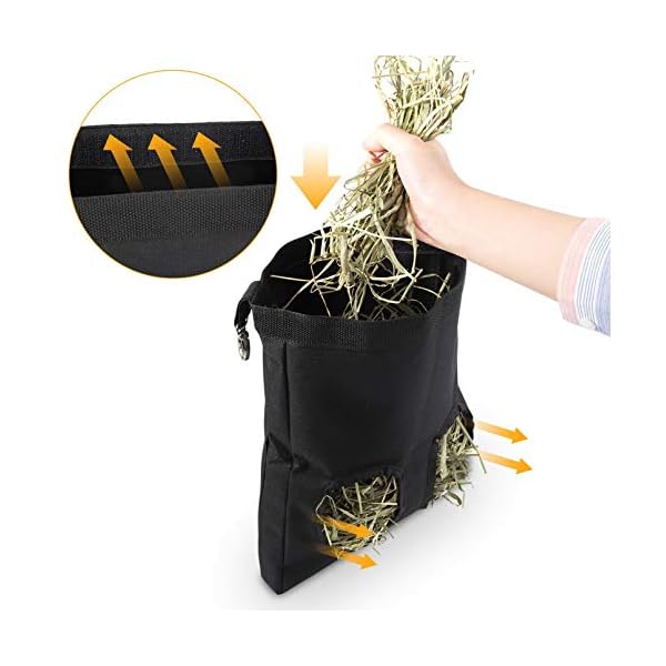 Geegoods Rabbit Hay Feeder Bag, Guinea Pig Hay Feeder Storage ，Hanging Feeding Hay for Small Animals 600D Oxford Cloth…