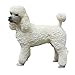 Zonstore Home Decor Dog Statue Standing Poodle Figurine,White