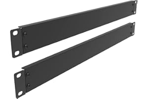 Jingchengmei 2 Pack 1U Metal Disassembled Blank Panel 1U Rack Mount Spacer for 19in Server Rack Enclosure or Network Cabinet, Black (ABPA2PC)