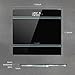 RIVIO Digital Body Weight Bathroom Scale with Step-On Technology and Large LCD Backlight Display,6mm Tempered Glass, High Precision Measurements,440 Pounds,Black