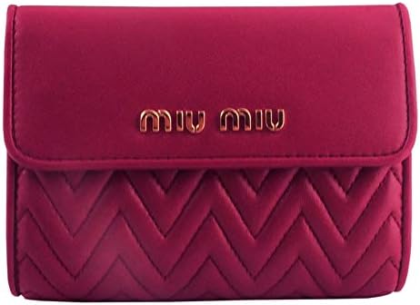 アウトレット ミュウミュウ Miumiu 三つ折り 財布 Nappa 濃いピンク 5ml002 並行輸入品 Impumture 激安通販販売 Della