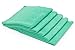 The Rag Company - The Pearl - Professional Microfiber Detailing Towel for Ceramic Coating Leveling and Sealant Removal, Safe and Scratch-Free with No Tags, 320GSM, 16in x 16in, Green (5-Pack)