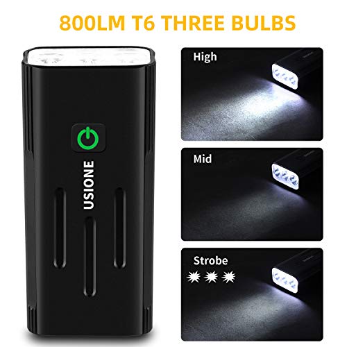 image for USION Bicycle Headlight NEWEST, USB Rechargeable Bike Light Front 800 