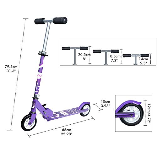 UHINOOS Kick Scooter for Boys and Girls 311 Years Old Tree Adjustable