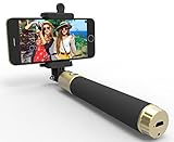 PerfectDay Foldable QuickSnap Self-portrait Monopod Extendable Bluetooth Selfie Stick with built-in Remote Shutter w/ Adjustable Phone Holder for iPhone 6s, iPhone 6 Plus 5 5s 5c, Android