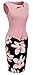 HOMEYEE Women's Elegant Chic Bodycon Formal Dress B288 (S, Light Pink)