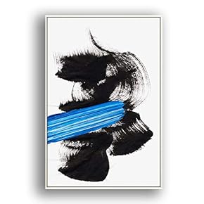 Framed Canvas Wall Art for Living Room, Bedroom Colored Brush Canvas Prints for Modern Home Decoration Ready to Hang - 16"x24" inches