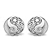925 Sterling Silver 12 mm Filigree Flower of Life Mandala Yin Yang Symbol Round Post Stud Earrings