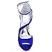 ELEGANTPARK HP1565 Royal Blue Sandals for Women Peep Toe Wedding Sandals Ankle Strap High Heel Sandals Satin Prom Evening Party Dress Shoes US 8
