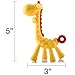 Giraffe Baby Teether Toy | Natural & Organic BPA-Free Silicone | Textured Infant Teething Relief | Freezable and Dishwasher-Safe | Cute Chew Toys for Boys, Girls, Babies, Toddlers, Newborn