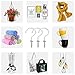 CandyHome 12 Pcs 2 Inches Ceiling Hooks Cup Hook Holder Screw-in Hooks for Hanging Plants Mugs Kitchen Utensils Wind Chimes and More (White)