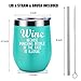 Coolife Insulated Wine Tumbler Wine Cups for Women - Wine Because Punching People in the Face is Illegal, Funny Mothers Day, Birthday Gifts for Women, Mom, Wife, Sister, Aunt, Friend, Nurse, Coworker