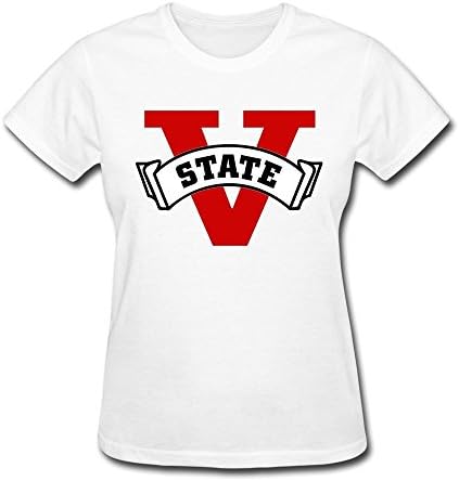 TIANYI Women Valdosta State University Logo Short Sleeve Tees M White
