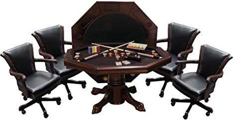 Signature 3-in-1 Game Table Set w/ 4 Executive Game Chair