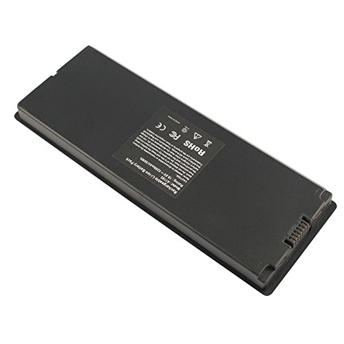 Futurebatt Laptop Battery Compatible with A1185 Apple 13" 13 inch MacBook A1181 (Mid/Late 2006, Mid/Late 2007, Early/Late 2008, Early/Mid 2009) - [6 Cells 5200mAh 10.8V] Balck