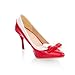 Charm Foot Womens Fashion Bows High Heel Stiletto Mary Jane Pump Pointed Shoes