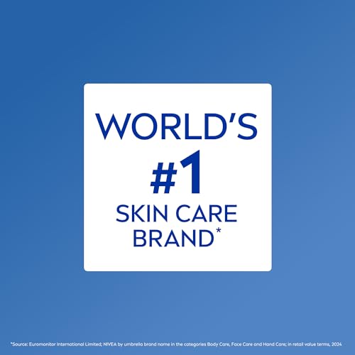 NIVEA CREME FACE, HAND AND BODY MOISTURIZER CREAM, RICH BODY CREAM FOR DRY SKIN WITH PROVITAMIN B5, FAST-ABSORBING AND NON-COMEDOGENIC, FOR DAILY USE ON ALL SKIN TYPES, 16 OZ JAR