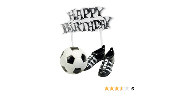Amazon Com Football Boots Happy Birthday Cake Decorations 9cm Toys Games