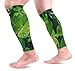 Leg Sleeve Lucky Four Leaf Clover Compression Socks Support Non Slip Calf Sleeves Pads - Improve Circulation for Shin Splint, Calf Pain Recovery, Running, Cycling, Travel, 1 Pair