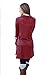 Mixmax Women Lapel Neck Long Sleeve Loose Dress Sides Slit Shirt Dress (Small, Red)