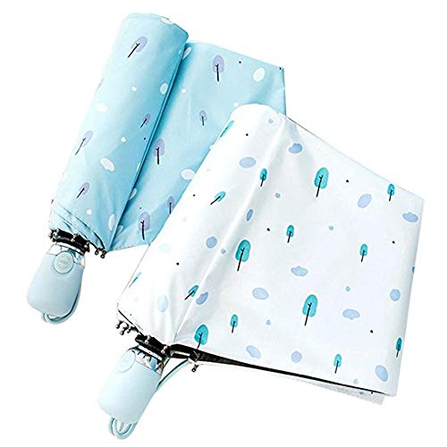 ROSYCORAL Outdoor Travel Sun & Rain UV Protection Parasol Umbrellas Lightweight Folding Auto Open Close Cute Rain Protection Golf Umbrella for Women - Thumbnail 2