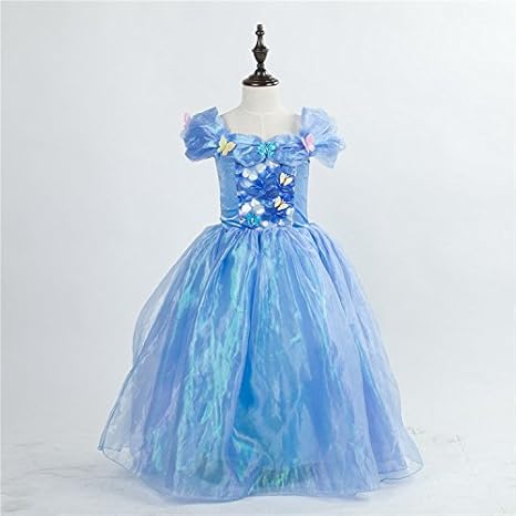 Amazon Dresstell ディズニー 子供ドレス 子供服 Cinderella シンデレラガールズワンピース シンデレラドレス プリンセス ドレス コスプレ衣装 C1508 子供140 キッズコスチューム ホビー