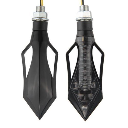 Dlll 2 x9 led arrow smoke lens universal motorcycle fro…
