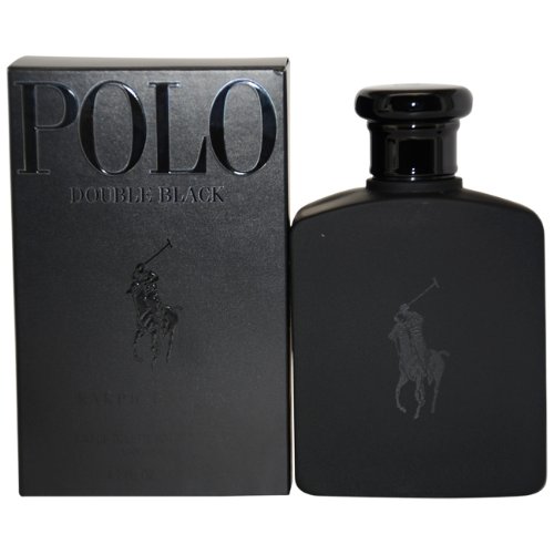 Ralph Lauren Polo Double Eau De Toilette Spray for Men, Black, 4.2 Ounce