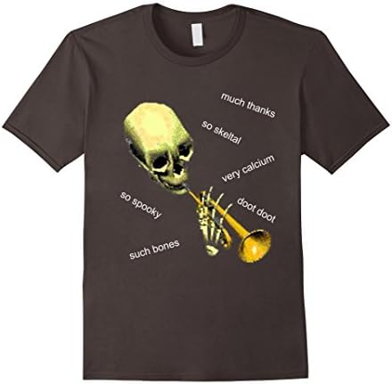 Men's Mr Skeltal Doot &amp; Meme | Funny Bones &amp; Calcium T-Shirt 2XL Asphalt