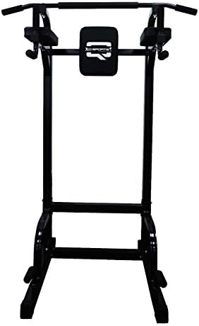 Pull/Chin Up Power Tower For Pull Ups Chin Ups Dips Leg Raises Multi functional Gym Workout Power Station Sweat proof Padded Arms Back Support Ergonomic Wide Grip Bar Sturdy Steel Frame & Rubber Feet