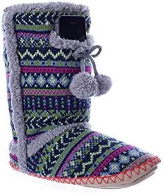 Super Thick Comfy Cell Phone Outdoor/Indoor Slipper Socks ,Medium ,Lime