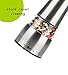 Electric Stainless Steel Salt and Pepper Grinder. Premium Battery Powered Pepper Grinder Mill & Coarse Salt Grinder with Ceramic Blades by Boxiki Kitchen