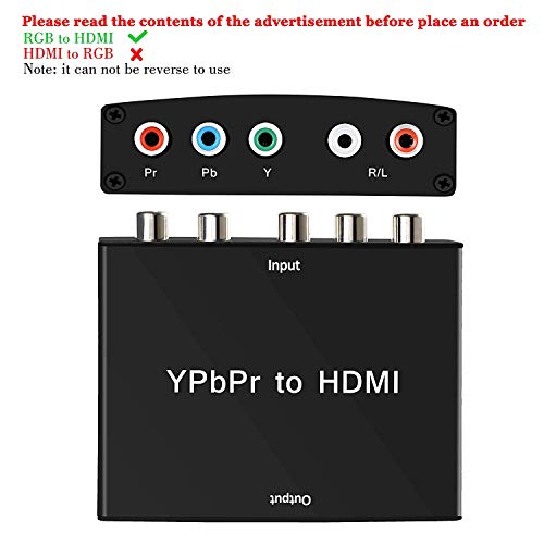 image for avedio links Component to HDMI Converter, 5RCA Component RGB YPbPr to 