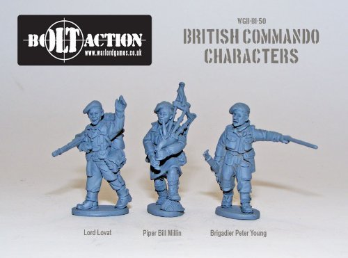 Buy Bolt Action 28mm WWII Miniatures - British Commando Characters ...