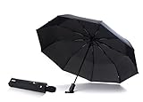 The Original GORILLA GRIP Non-Slip Compact Travel Umbrella, Automatic, Waterproof (Teflon coated), Windproof, Premium Construction, Ergonomic Comfort Grip